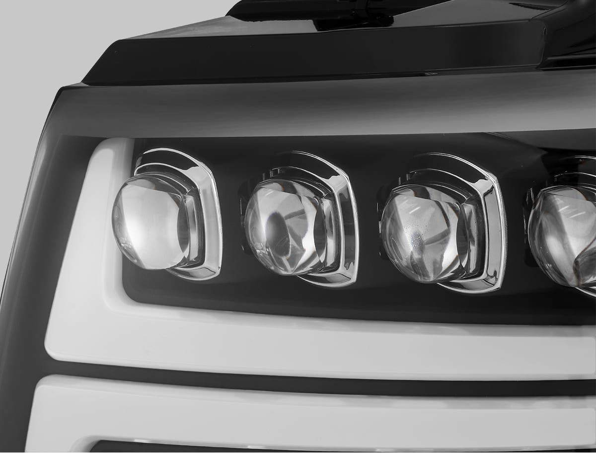 07-14 Chevrolet Tahoe/Suburban/07-13 Avalanche NOVA-Series LED Projector Headlights Black - Legends Auto Parts