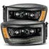 06-08 Dodge Ram LUXX-Series LED Projector Headlights Alpha-Black - Legends Auto Parts