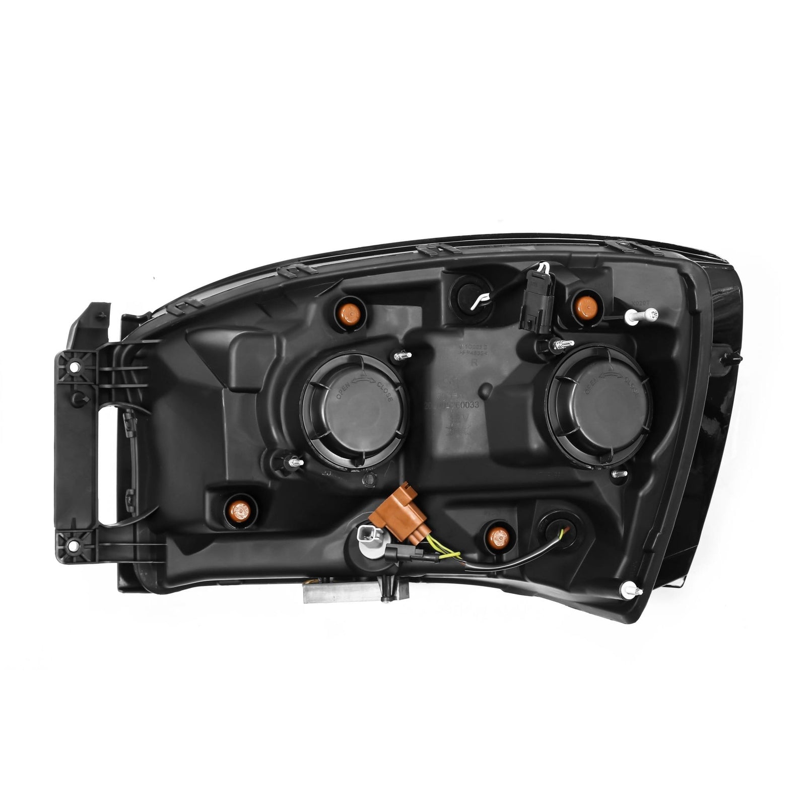 06-08 Dodge Ram NOVA-Series LED Projector Headlights Alpha-Black - Legends Auto Parts