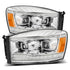 06-08 Dodge Ram PRO-Series Halogen Projector Headlights Chrome - Legends Auto Parts