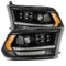 09-18 Ram Truck LUXX-Series (5th Gen 2500 Style) LED Projector Headlights Alpha-Black - Legends Auto Parts