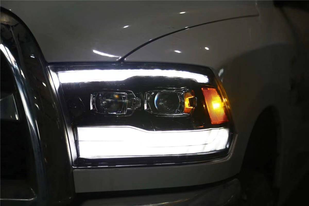 09-18 Ram Truck LUXX-Series LED Projector Headlights Black - Legends Auto Parts