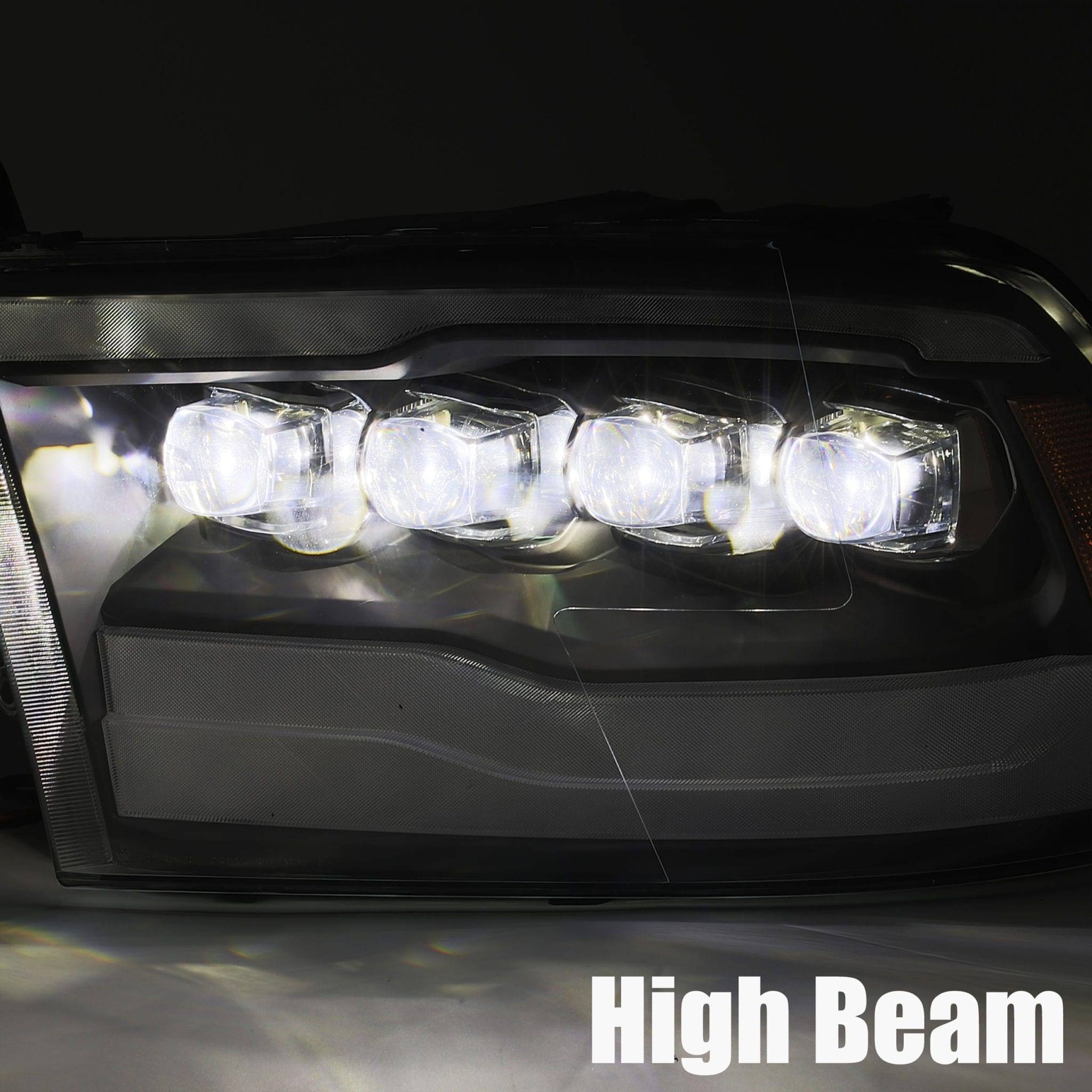 09-18 Ram Truck NOVA-Series LED Projector Headlights Alpha-Black - Legends Auto Parts