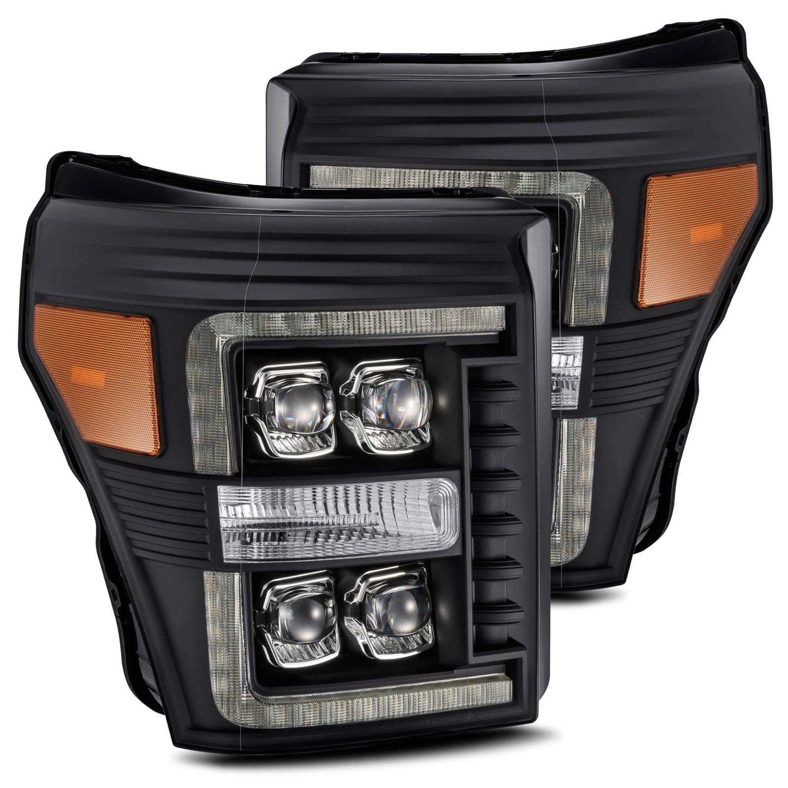 11-16 Ford Super Duty NOVA-Series LED Projector Headlights Black - Legends Auto Parts