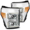 11-16 Ford Super Duty PRO-Series Halogen Projector Headlights Chrome - Legends Auto Parts