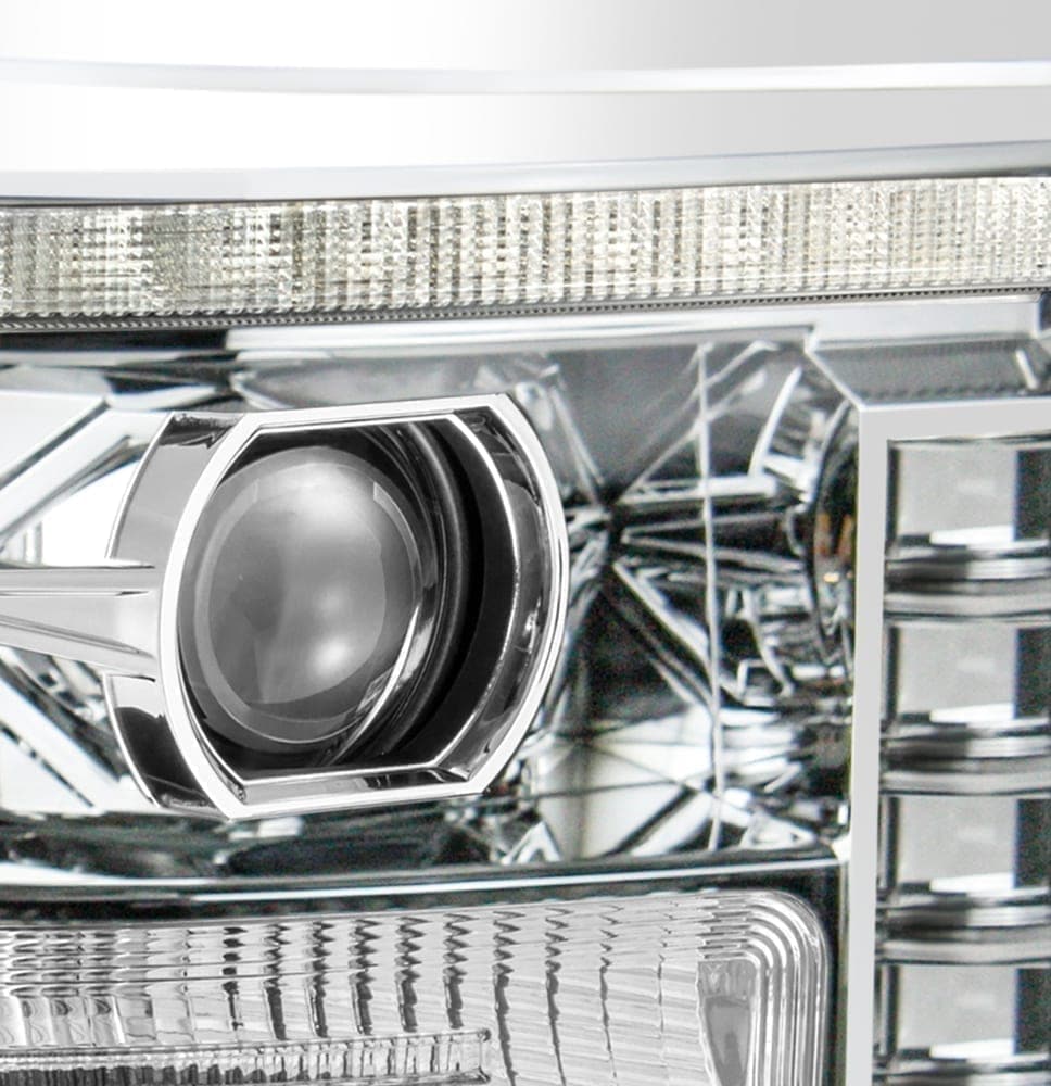 11-16 Ford Super Duty PRO-Series Halogen Projector Headlights Chrome - Legends Auto Parts
