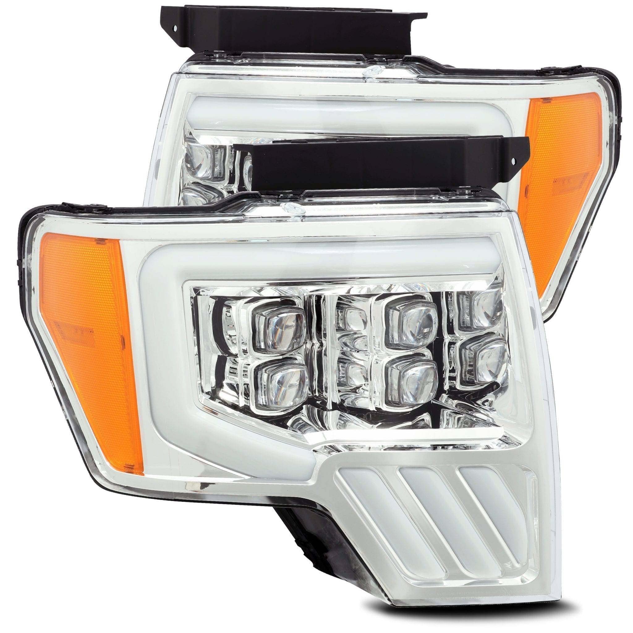 09-14 Ford F150 NOVA-Series LED Projector Headlights Chrome - Legends Auto Parts