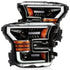 15-17 Ford F150 PRO-Series Halogen Projector Headlights Jet Black - Legends Auto Parts