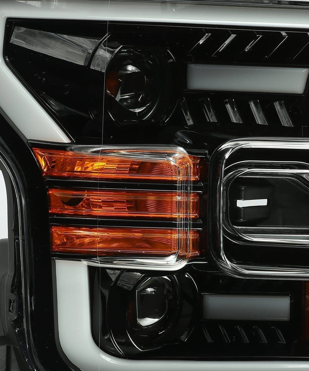 15-17 Ford F150 PRO-Series Halogen Projector Headlights Jet Black - Legends Auto Parts