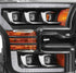 15-17 Ford F150 / 17-20 F150 Raptor NOVA-Series LED Projector Headlights Black - Legends Auto Parts