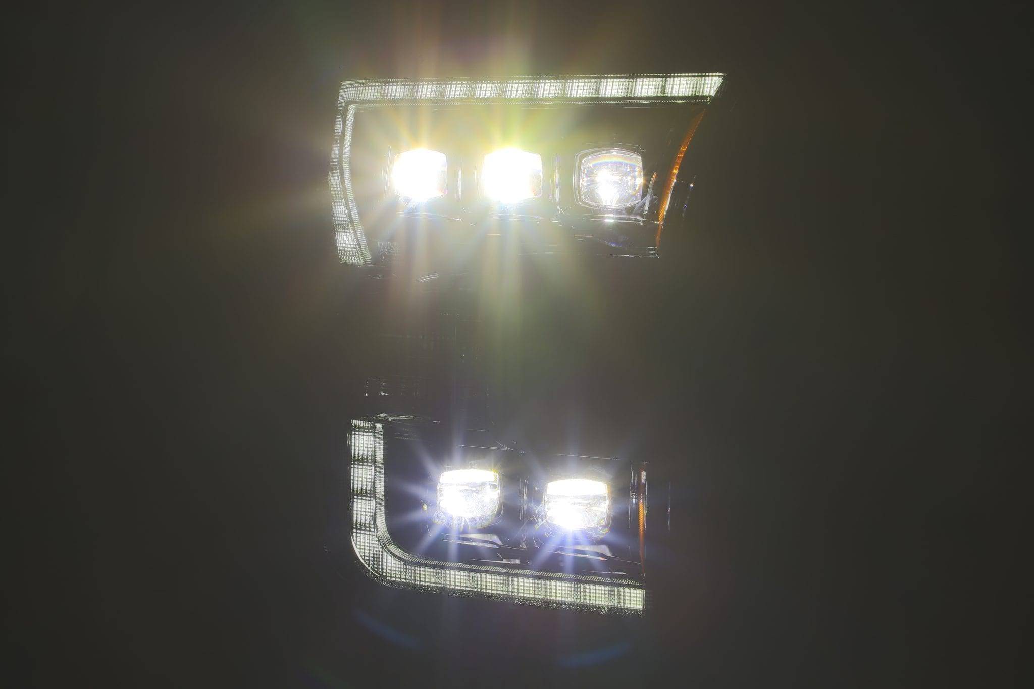 15-17 Ford F150 / 17-20 F150 Raptor NOVA-Series LED Projector Headlights Black - Legends Auto Parts