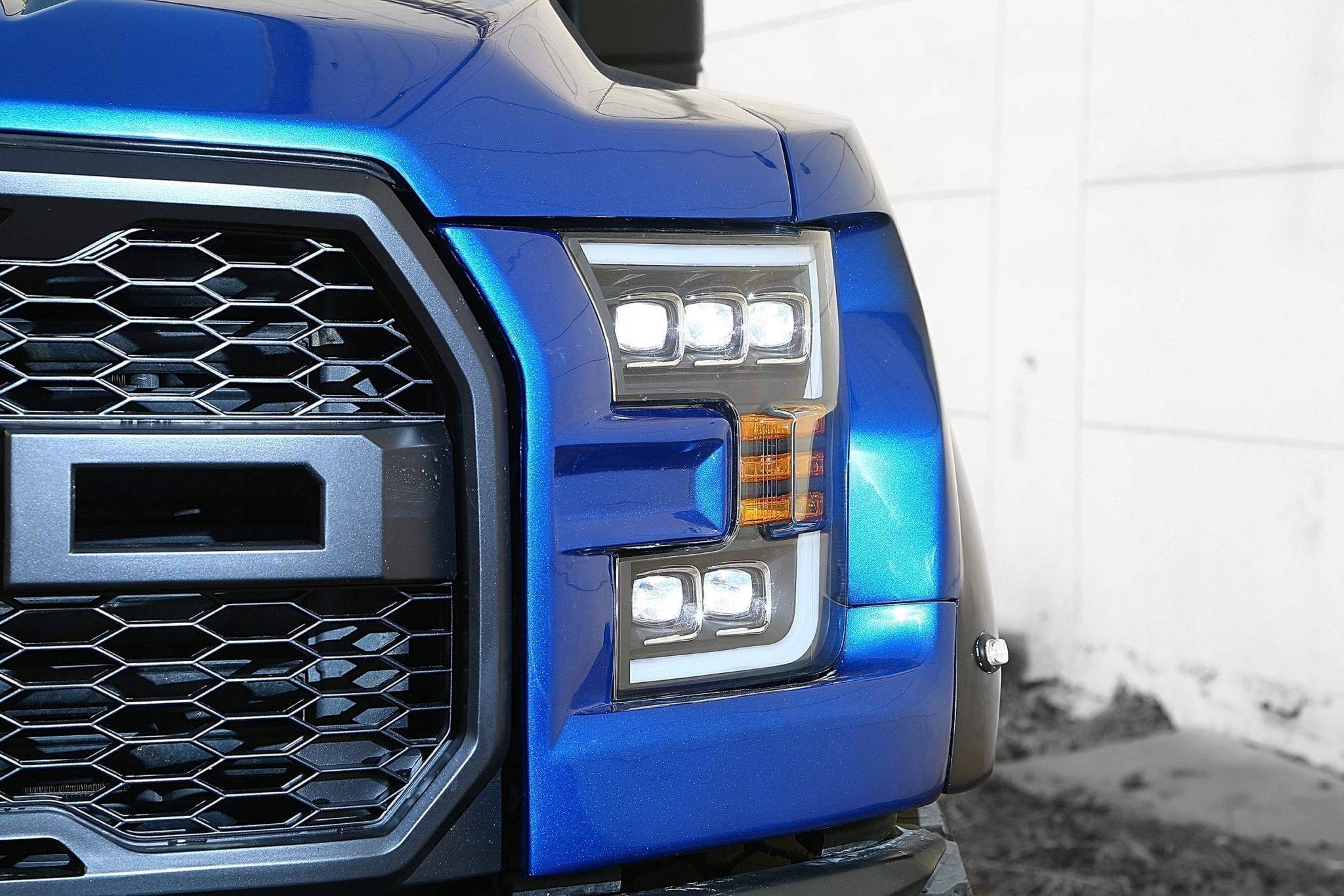 15-17 Ford F150 / 17-20 F150 Raptor NOVA-Series LED Projector Headlights Black - Legends Auto Parts