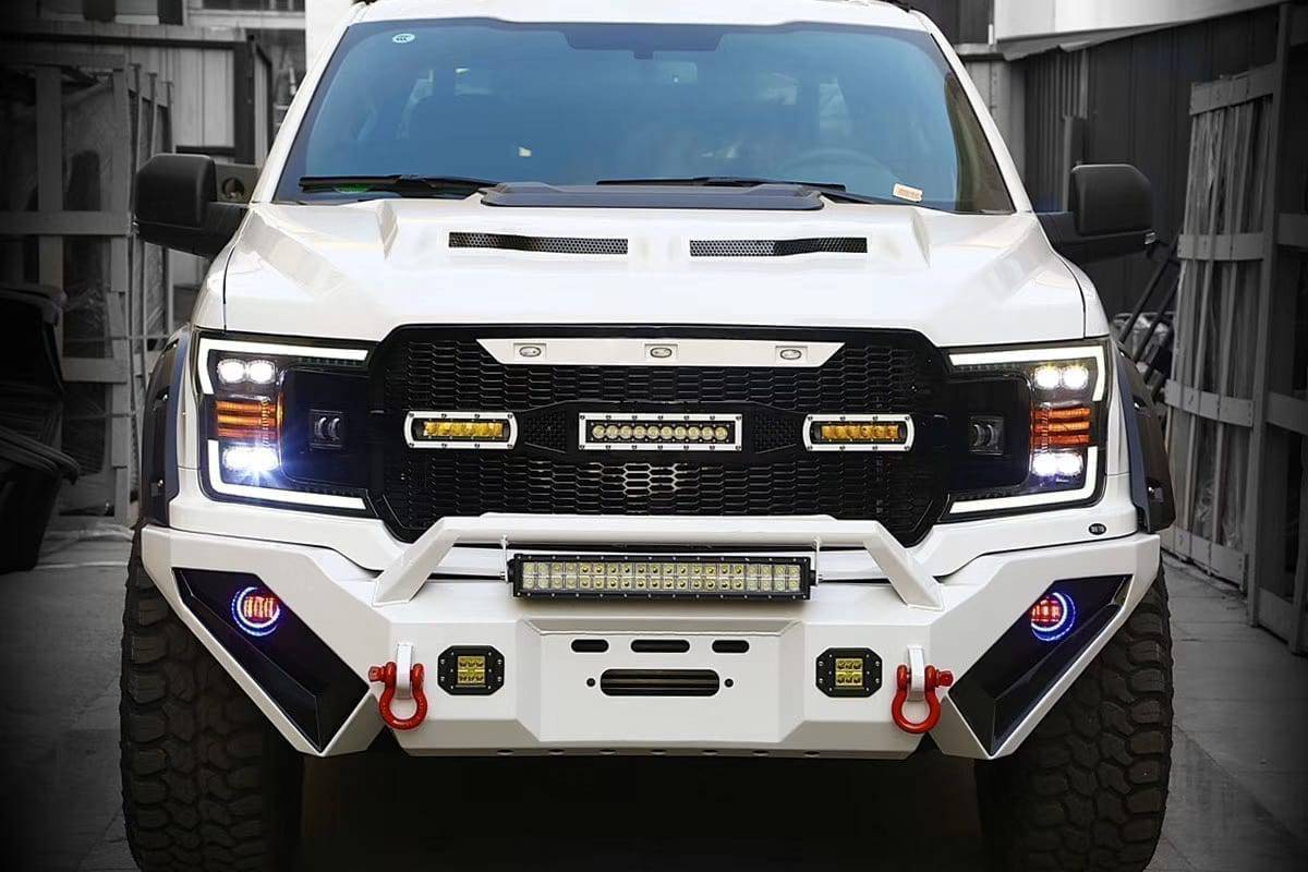18-20 Ford F150 NOVA-Series LED Projector Headlights Black - Legends Auto Parts