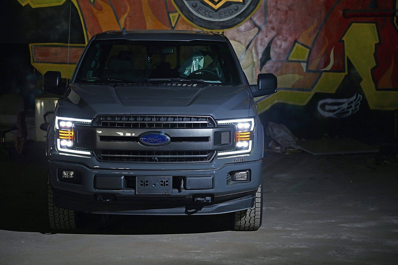 18-20 Ford F150 NOVA-Series LED Projector Headlights Black - Legends Auto Parts