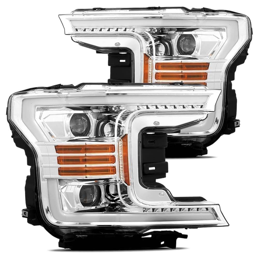 18-20 Ford F150 PRO-Series Halogen Projector Headlights Chrome - Legends Auto Parts