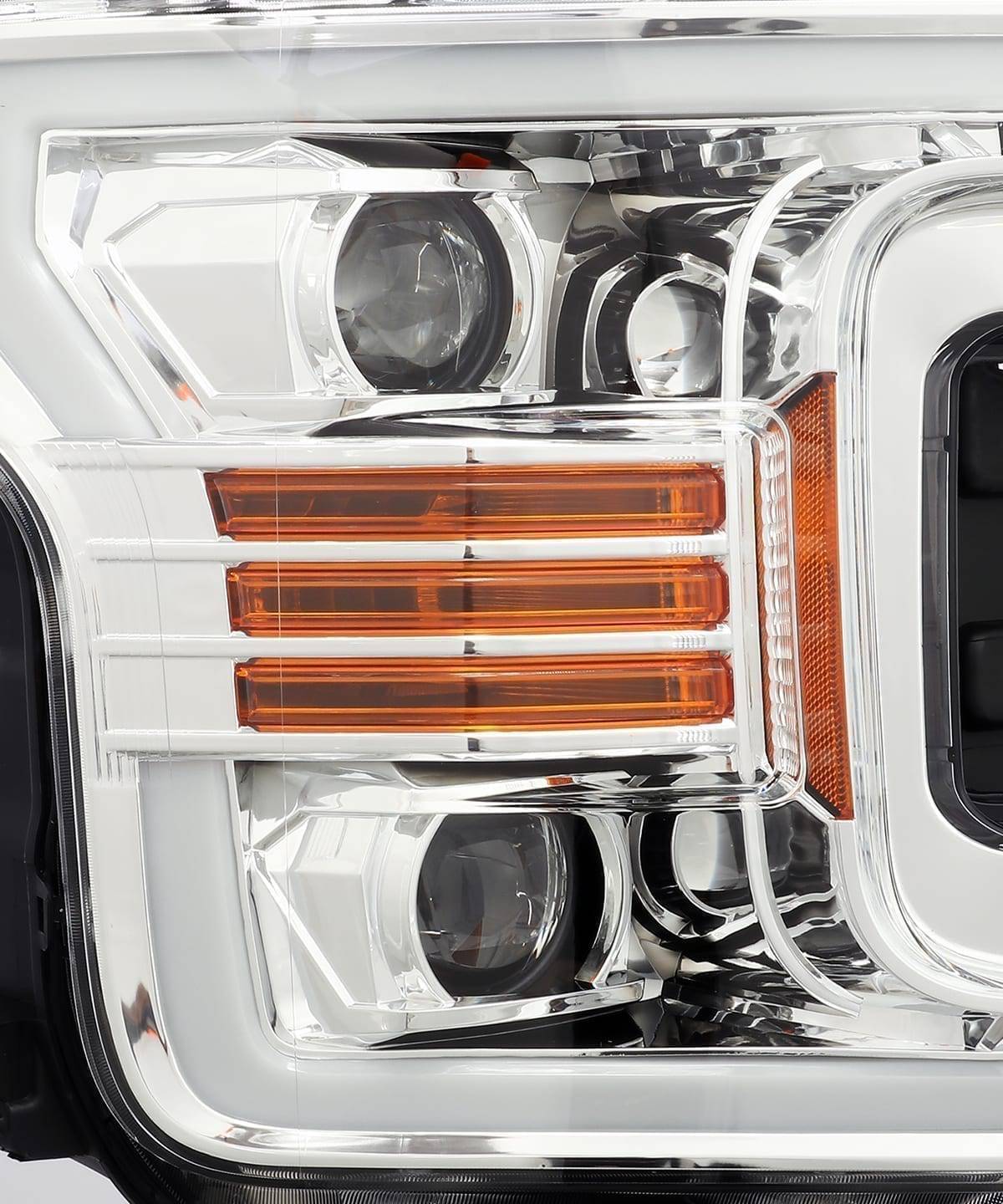 18-20 Ford F150 PRO-Series Halogen Projector Headlights Chrome - Legends Auto Parts
