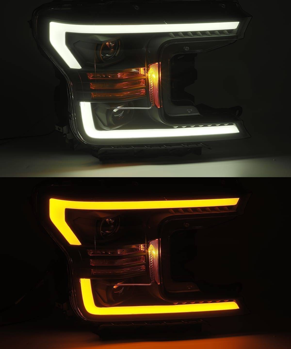18-20 Ford F150 PRO-Series Halogen Projector Headlights Chrome - Legends Auto Parts