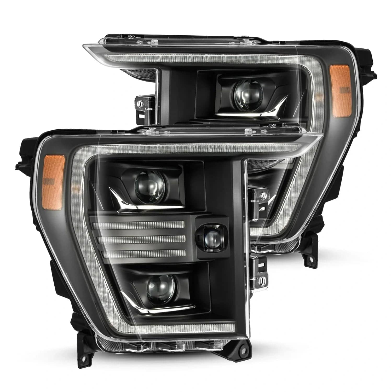 21-23 Ford F150 PRO-Series Halogen Projector Headlights Black