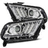 10-12 Ford Mustang LUXX-Series LED Projector Headlights Chrome - Legends Auto Parts