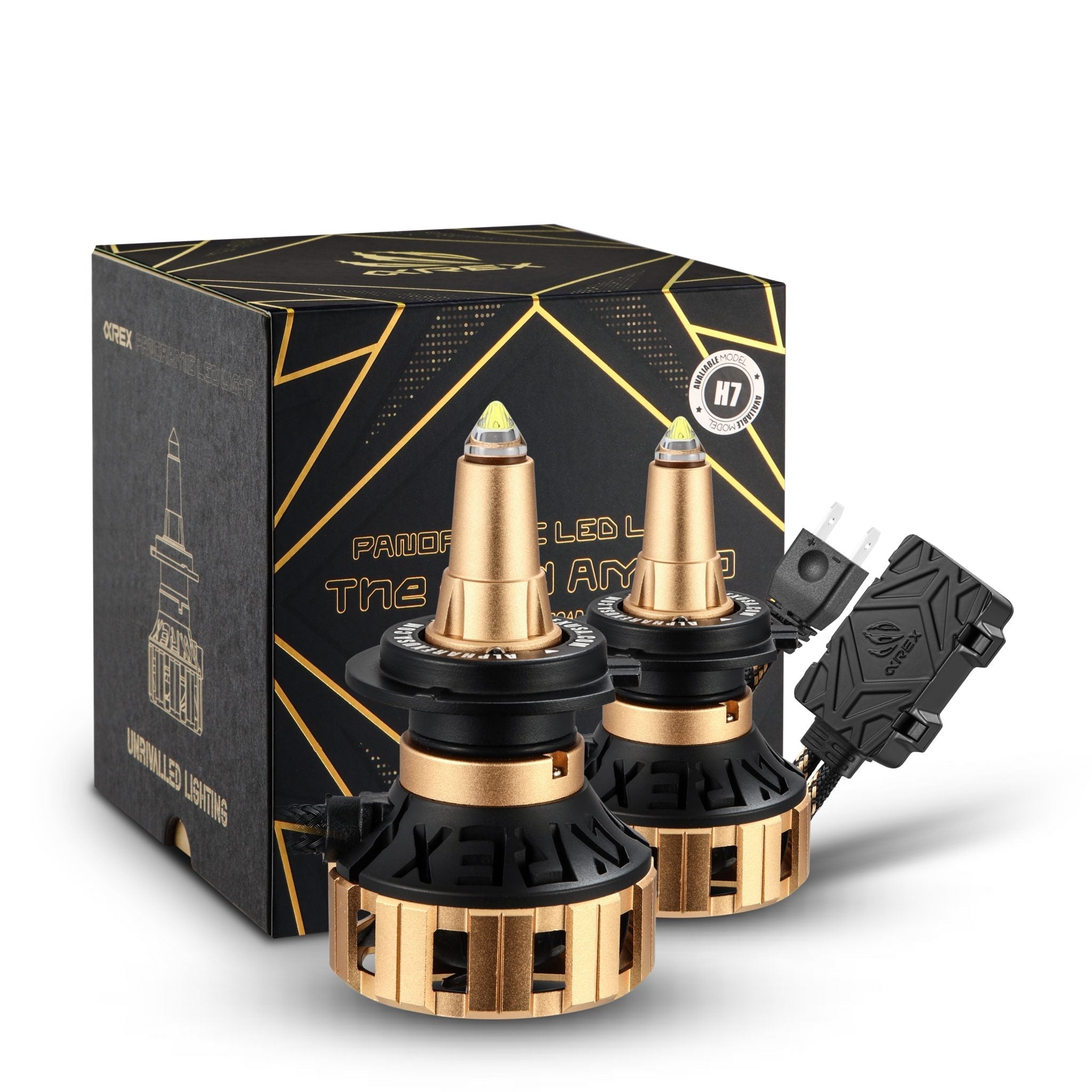 AlphaRex Gold Ammo Panoramic LED light bulbs | AlphaRex