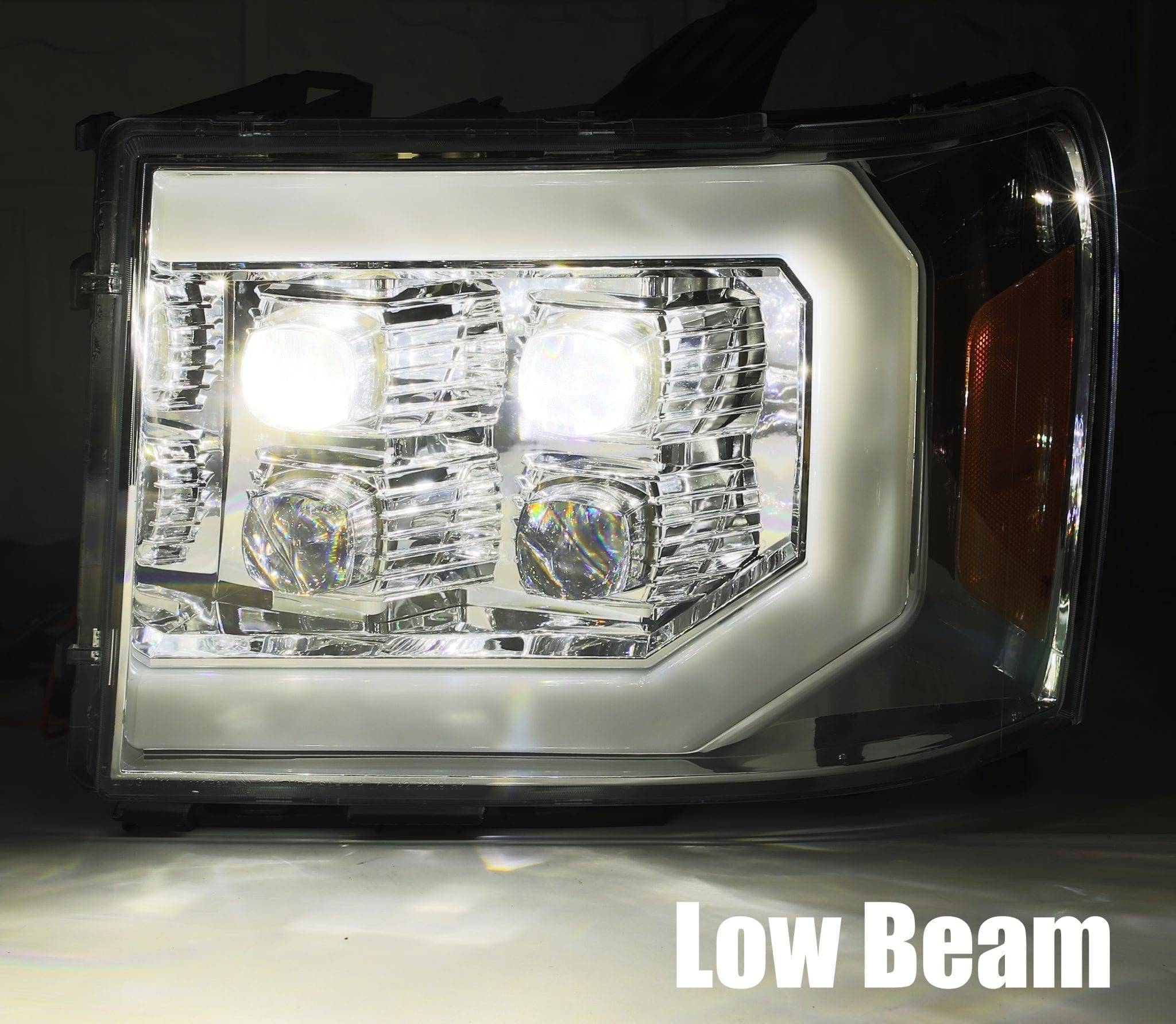 07-13 GMC Sierra NOVA-Series LED Projector Headlights Chrome - Legends Auto Parts