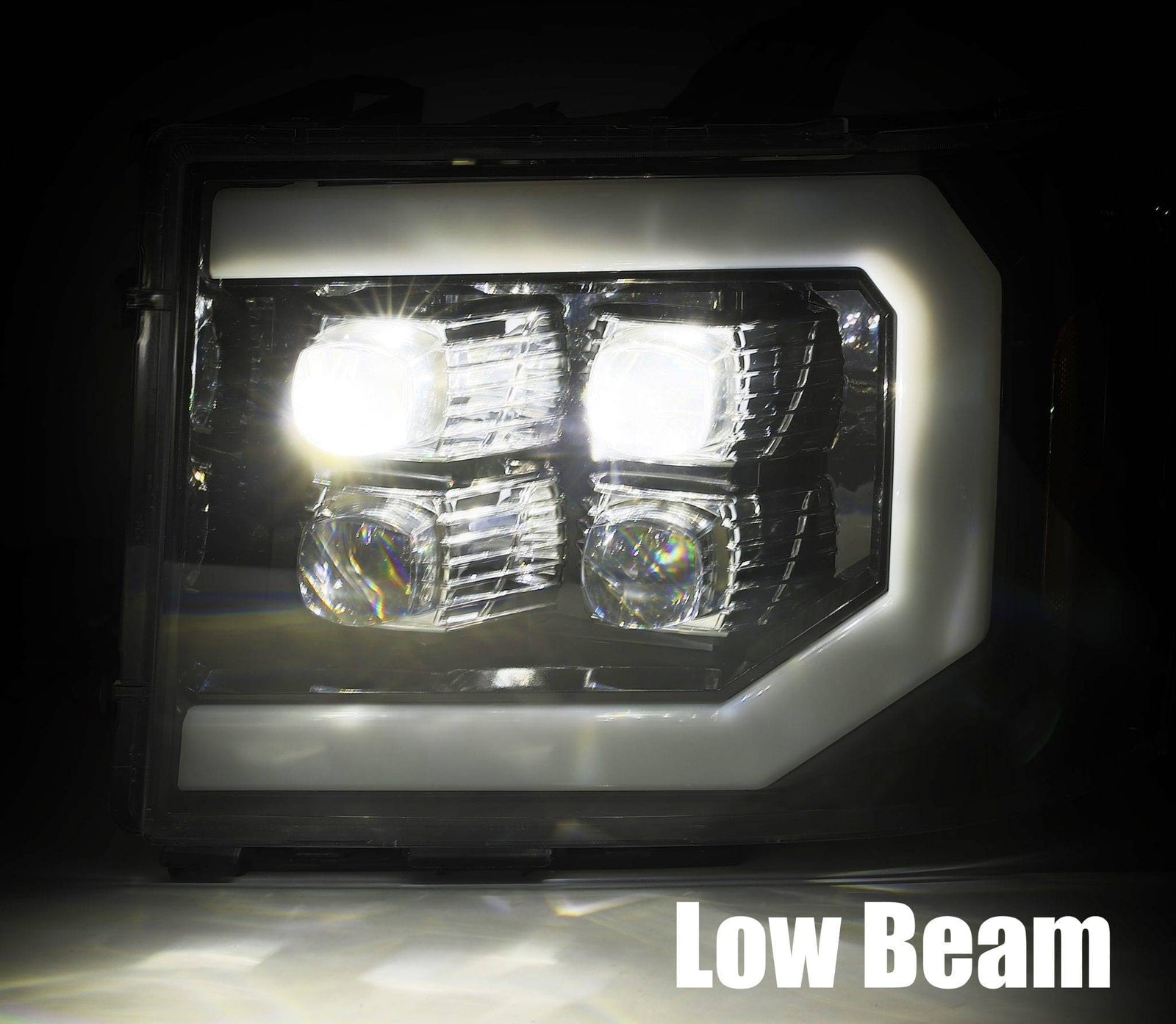 07-13 GMC Sierra NOVA-Series LED Projector Headlights Jet Black - Legends Auto Parts