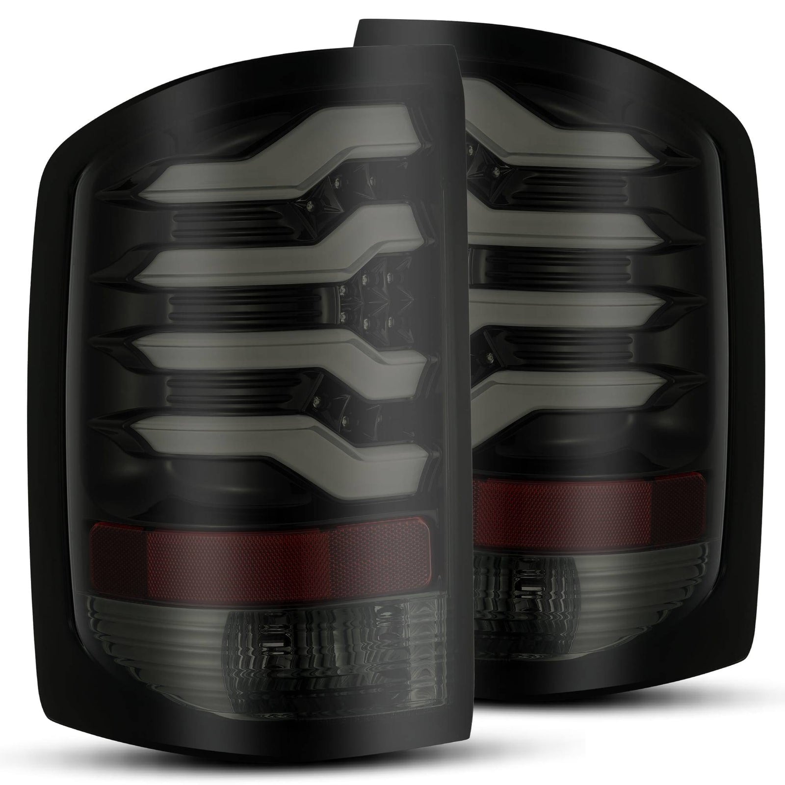 14-18 GMC Sierra 1500/2500HD/3500HD PRO-Series LED Tail Lights Jet Black - Legends Auto Parts