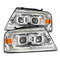 04-08 Ford F150 / 06-08 Lincoln Mark LT PRO-Series Halogen Projector Headlights Chrome - Legends Auto Parts