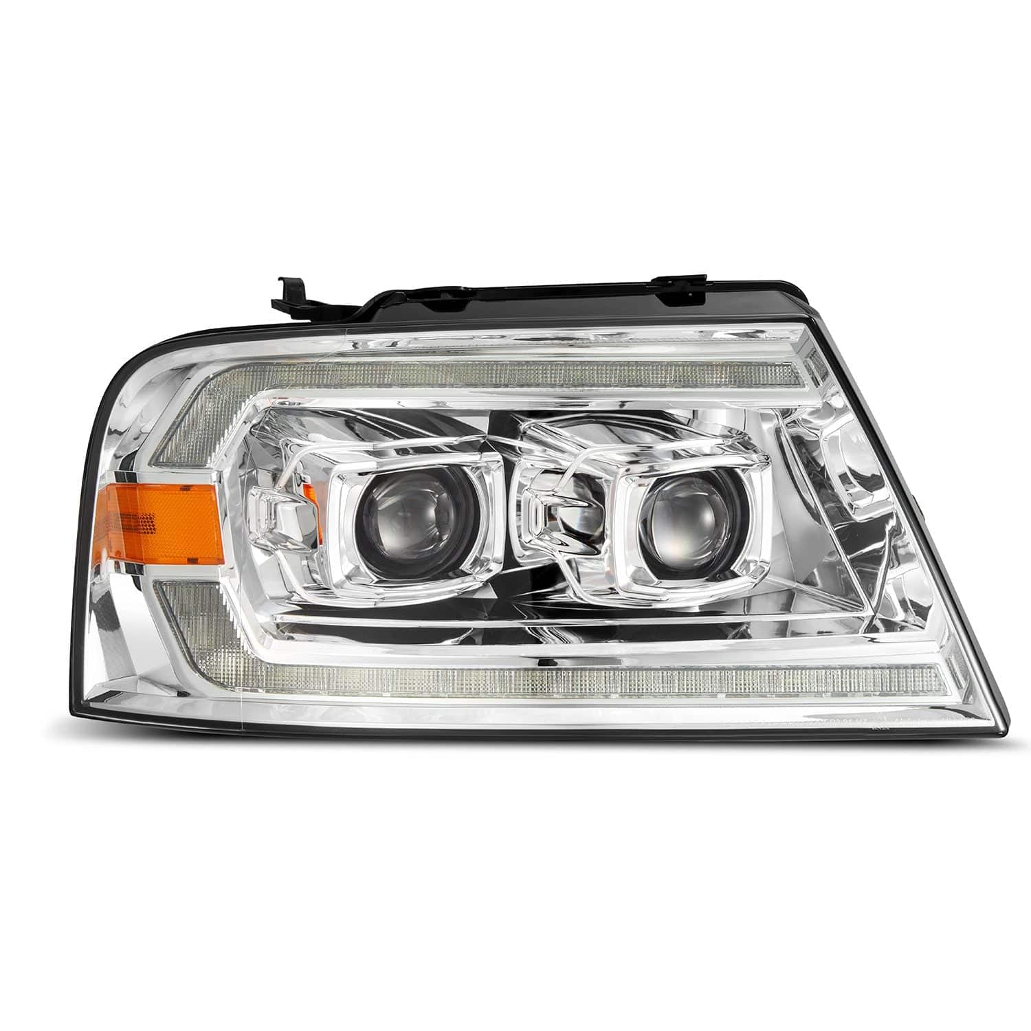 04-08 Ford F150 / 06-08 Lincoln Mark LT PRO-Series Halogen Projector Headlights Chrome - Legends Auto Parts