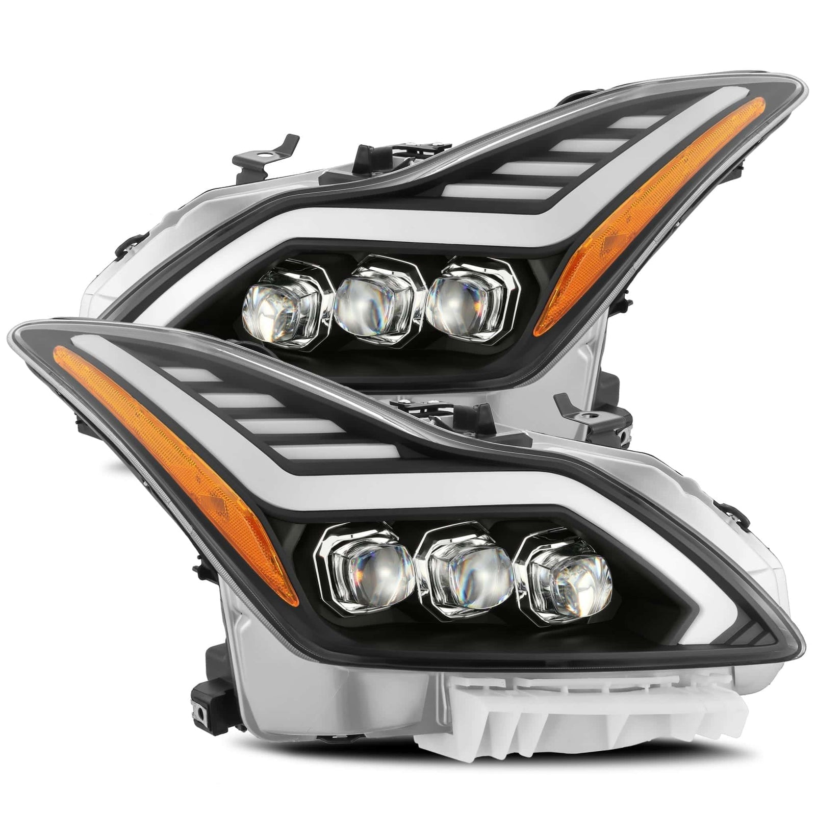 08-13 Infiniti G37/14-15 Q60 Coupe MK II NOVA-Series LED Projector Headlights Jet Black