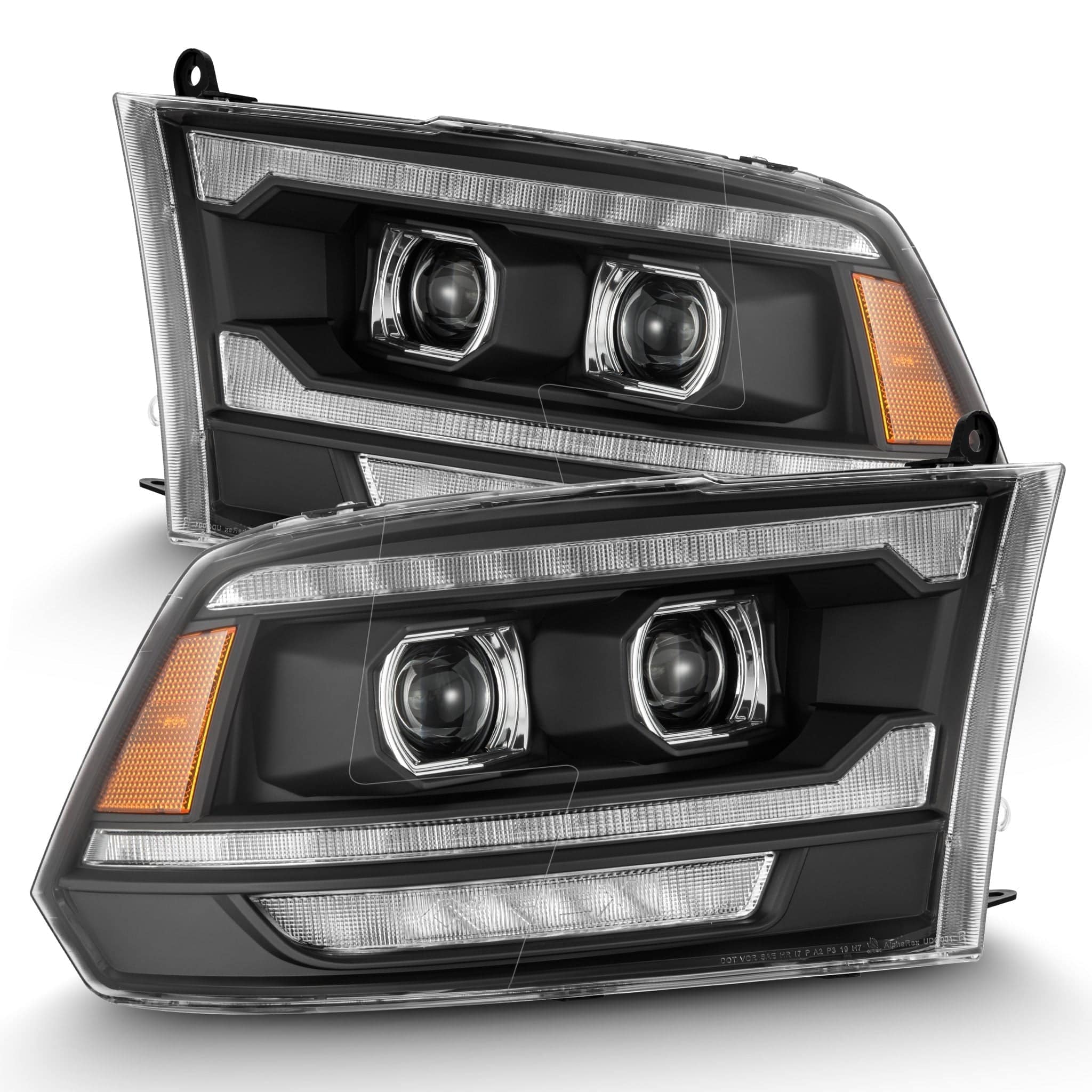 09-18 Ram Truck (MK II 5th Gen 2500 Style) LUXX-Series LED Projector Headlights Black