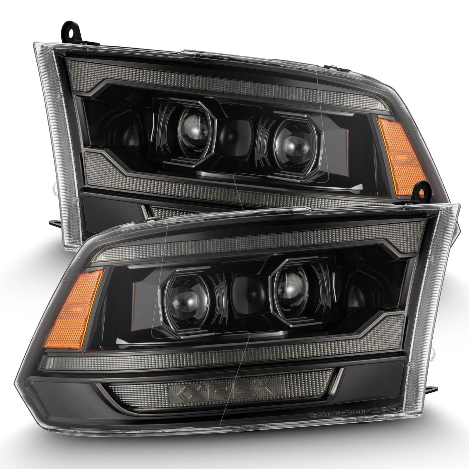 09-18 Ram Truck (MK II 5th Gen 2500 Style) PRO-Series Halogen Projector Headlights Alpha-Black