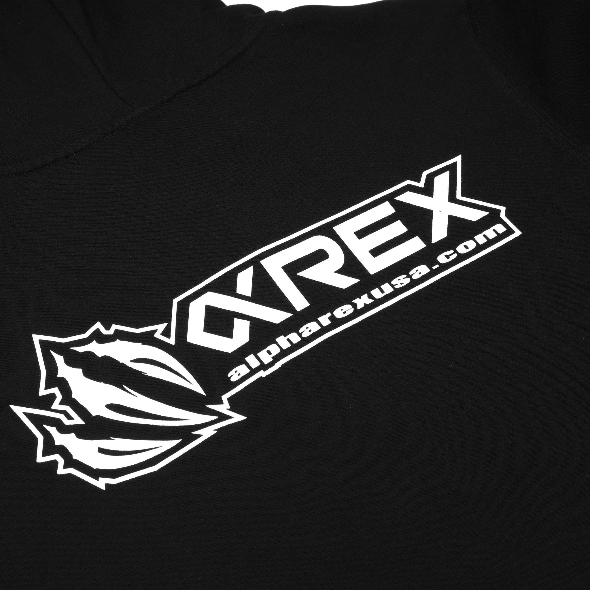 AlphaRex Initial Zip Up Hoodie Black | AlphaRex