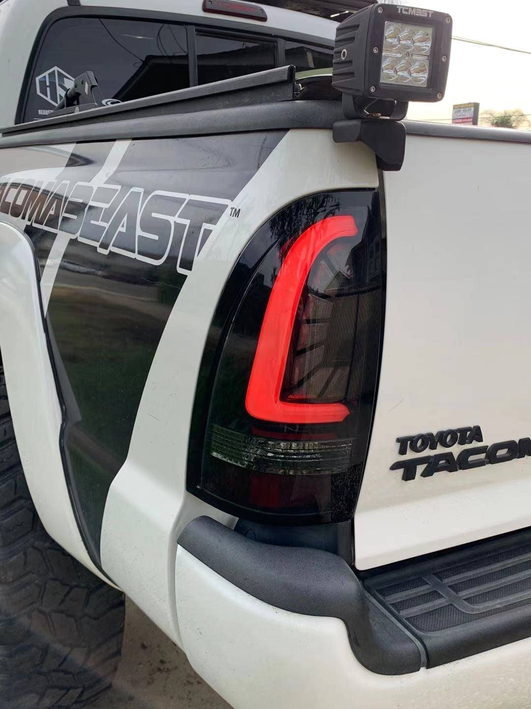 05-15 Toyota Tacoma PRO-Series LED Tail Lights Jet Black - Legends Auto Parts