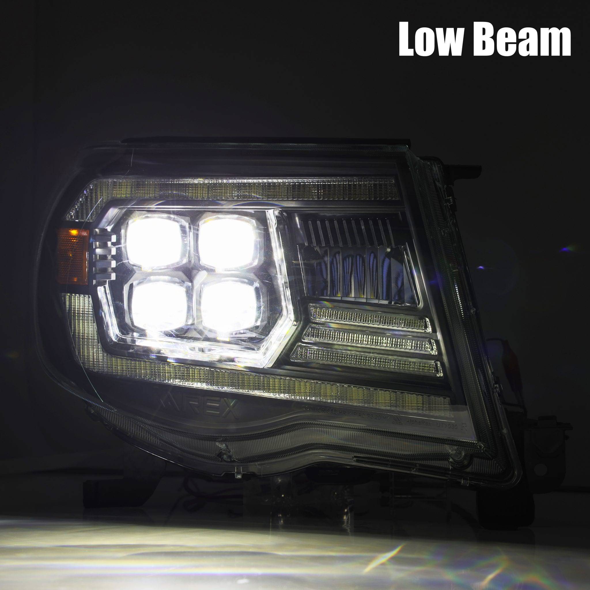 05-11 Toyota Tacoma NOVA-Series LED Projector Headlights Alpha-Black - Legends Auto Parts