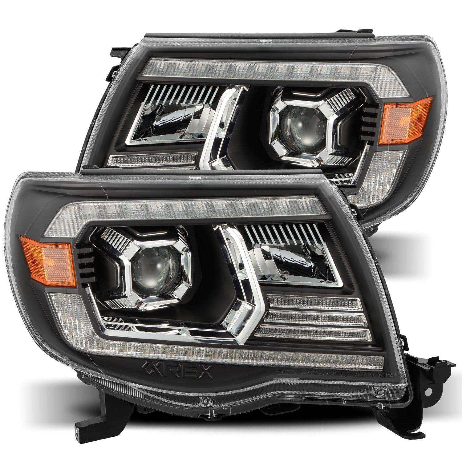 05-11 Toyota Tacoma PRO-Series Halogen Projector Headlights Black - Legends Auto Parts