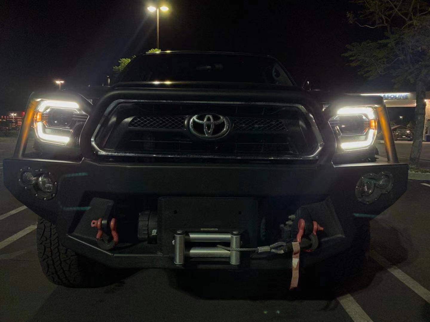 12-15 Toyota Tacoma LUXX-Series LED Projector Headlights Black - Legends Auto Parts