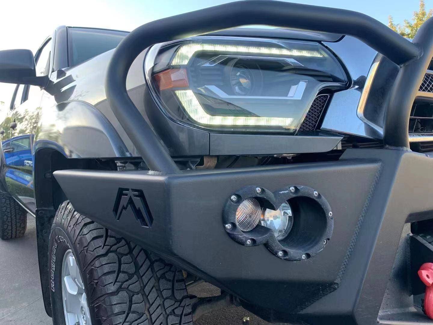 12-15 Toyota Tacoma PRO-Series Halogen Projector Headlights Alpha-Black - Legends Auto Parts