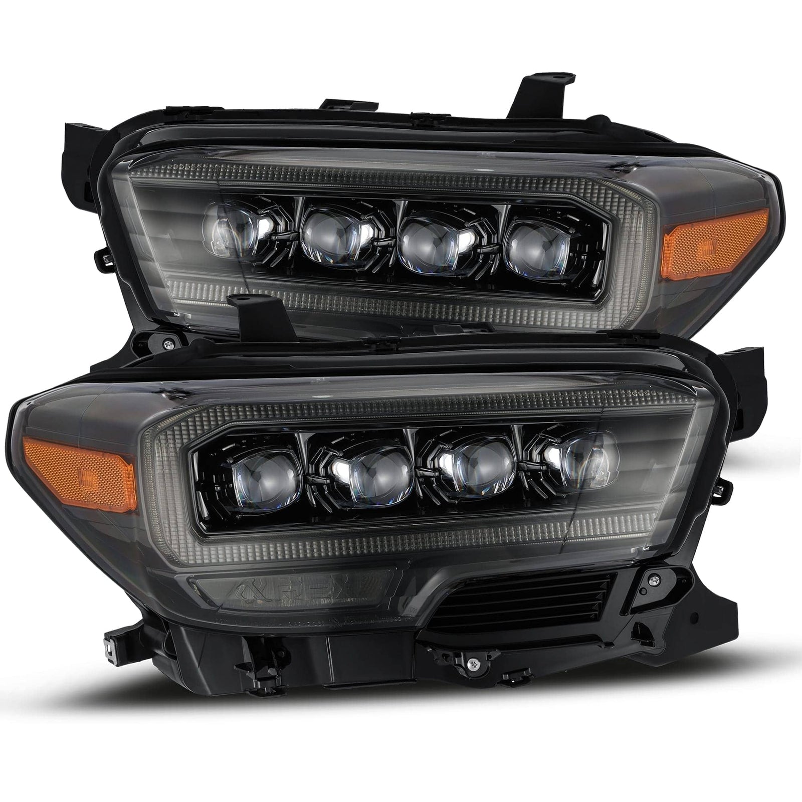 16-23 Toyota Tacoma NOVA-Series LED Projector Headlights Alpha-Black - Legends Auto Parts