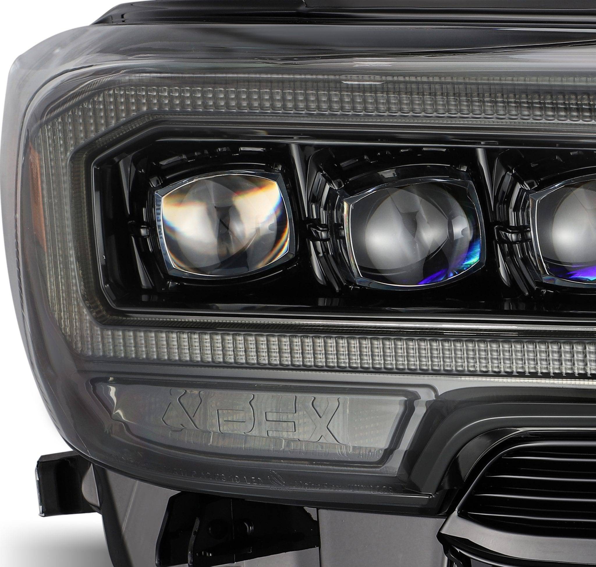 16-23 Toyota Tacoma NOVA-Series LED Projector Headlights Alpha-Black - Legends Auto Parts