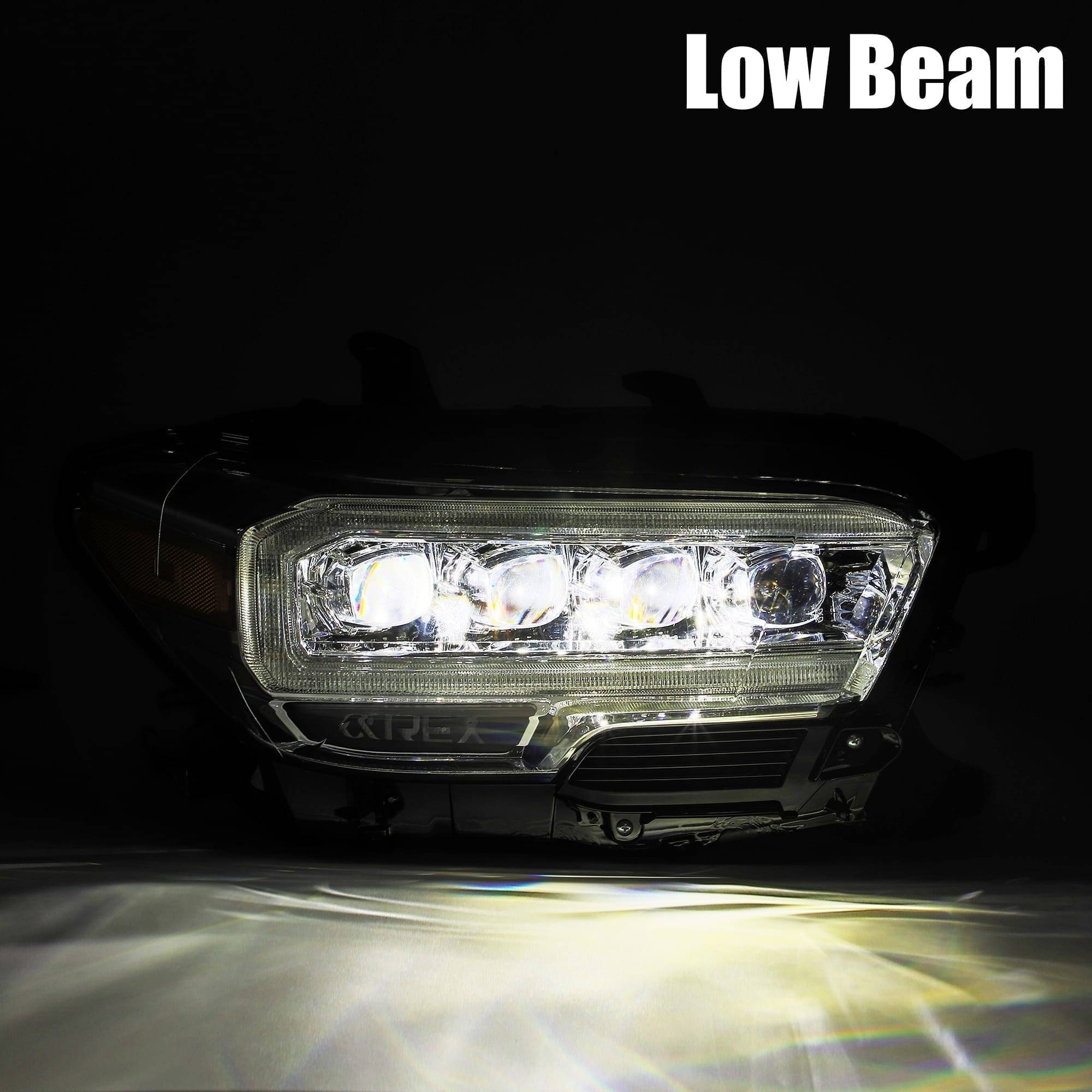 16-23 Toyota Tacoma NOVA-Series LED Projector Headlights Alpha-Black - Legends Auto Parts