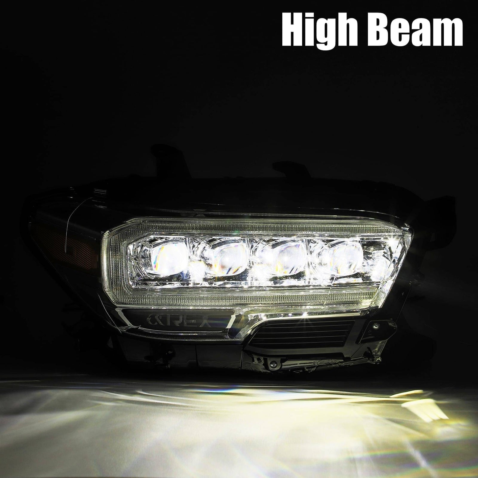 16-23 Toyota Tacoma NOVA-Series LED Projector Headlights Alpha-Black - Legends Auto Parts