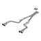 3" Dual Cat Back Quad Tips (Race ) Aluminized Steel Dodge Challenger 6.2L, 6.4L HEMI 2015-2023, 5.7L HEMI 2017-2023 - Legends Auto Parts