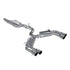 3" Cat Back, Quad Split Rear Exit, Valve Delete T304, Audi S3 2015-2020 - Legends Auto Parts