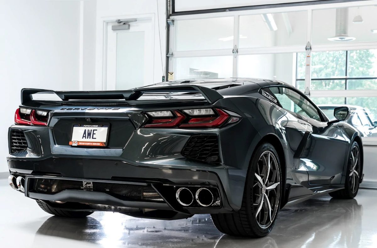AWE Touring Edition Exhaust w/ Quad Chrome Silver Tips for C8 Chevrolet Corvette Stingray - Legends Auto Parts