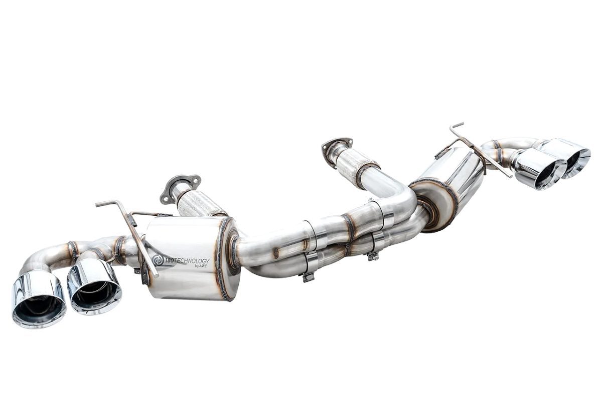 AWE Touring Edition Exhaust w/ Quad Chrome Silver Tips for C8 Chevrolet Corvette Stingray - Legends Auto Parts