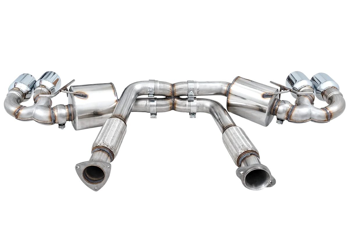 AWE Touring Edition Exhaust w/ Quad Chrome Silver Tips for C8 Chevrolet Corvette Stingray - Legends Auto Parts