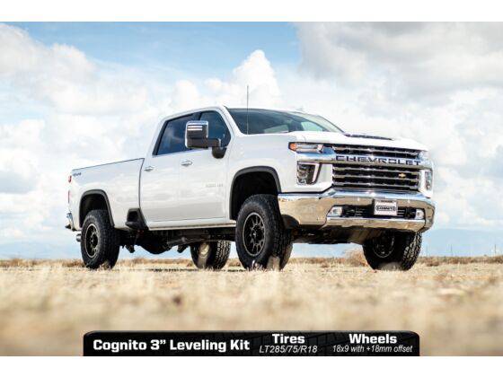 2020-2024 GMC/Chevrolet 2500/3500 Cognito 3-Inch Elite Leveling Kit with King 2.5 Reservoir Shocks