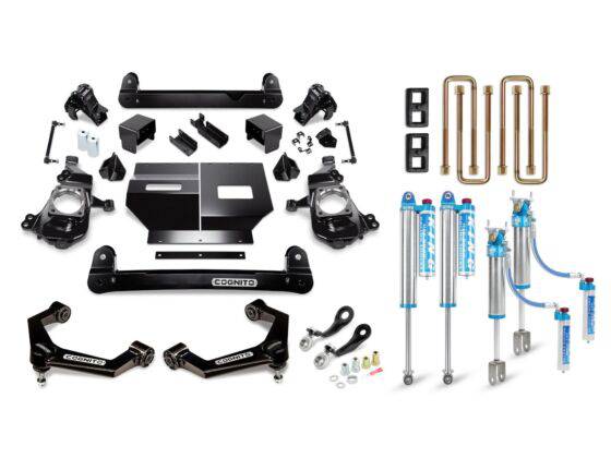 2011-2024 GMC/Chevrolet 2500/3500 Cognito 4-Inch Elite Lift Kit with King 2.5 Reservoir Shocks