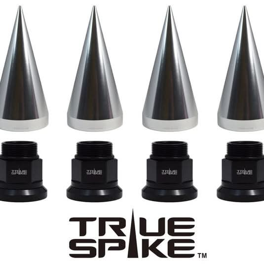 TrueSpike DUALLY SEMI TRUCK STEEL LUG NUTS WITH BILLET ALUMINUM 33MM SPIKE CAP (40PC SET) - Legends Auto Parts